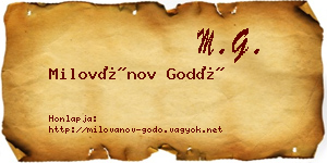 Milovánov Godó névjegykártya